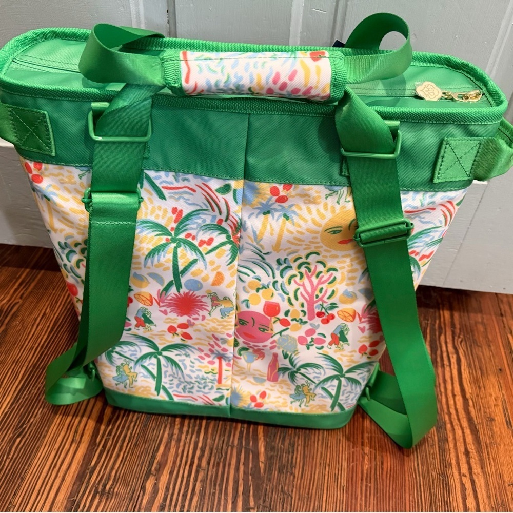 Roller Rabbit X Target Backpack Cooler Insulated Tote Green Tropical Logo
